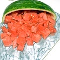 Cubed watermelon