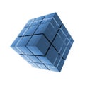 Cubes blue glass abstraction Royalty Free Stock Photo