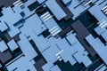 3d rendering, cubes board structure, circuit background Royalty Free Stock Photo