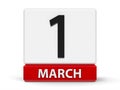 Cubes calendar 1st March