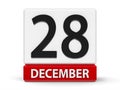 Cubes calendar 28th December