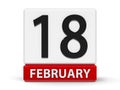 Cubes calendar 18th February