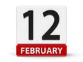 Cubes calendar 12th February
