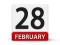 Cubes calendar 28th February