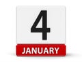 Cubes calendar 4th January