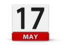 Cubes calendar 17th May Royalty Free Stock Photo