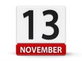 Cubes calendar 13th November