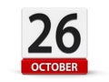 Cubes calendar 26th October