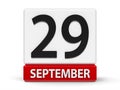 Cubes calendar 29th September