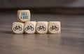 Cubes and dice with call a bike, bike sharing
