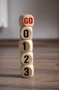 Cubes dice with countdown numbers and go