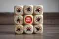 Cubes dice with the german word for virus protection  - Virenschutz Royalty Free Stock Photo