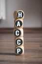 Cubes and dice with HACCP - hazard analysis and critical control points Royalty Free Stock Photo