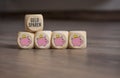 Cubes dice with piggy banks and save money