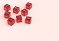 Cubes with different discounts for sale. Figures with percentages Royalty Free Stock Photo