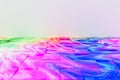 Cubes floor with wave colorful painting pattern, 3d rendering Royalty Free Stock Photo