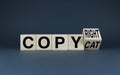 Cubes form words Copycat or copyright. Business Concept Royalty Free Stock Photo