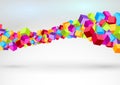 Cubes forming colorful swoosh wave Royalty Free Stock Photo