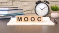 The cubes forming the word MOOC create a visual representation of Massive Open Online Courses. This visual signifies