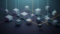 The cubes gives a sense of depth and connectivity symbolizing complex Royalty Free Stock Photo