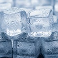 Cubes have a smooth texture and refract light, creating a cool Royalty Free Stock Photo