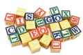 Cubes with letters isolated