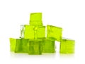 Cubes of Lime jelly Royalty Free Stock Photo