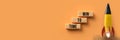 Cubes with message TIME TO WIN and a starting rocket - 3d illustration