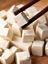 Cubes of raw tofu Royalty Free Stock Photo