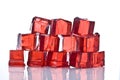 Cubes of red jelly Royalty Free Stock Photo
