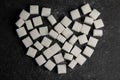 cubes of refined sugar close-up Royalty Free Stock Photo