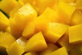 Cubes of ripe mango Royalty Free Stock Photo