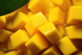 Cubes of ripe mango Royalty Free Stock Photo