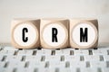 Cubes showing the acronym CRM