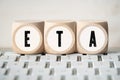 Cubes showing the acronym `ETA` Royalty Free Stock Photo
