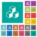 Cubes square flat multi colored icons Royalty Free Stock Photo