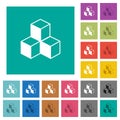 Cubes square flat multi colored icons Royalty Free Stock Photo