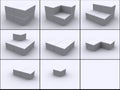 Cubes in steps Royalty Free Stock Photo