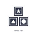 cubes toy icon on white background. Simple element illustration from toys concept Royalty Free Stock Photo