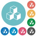Cubes flat icons Royalty Free Stock Photo