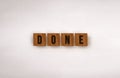 Cubes with word done Royalty Free Stock Photo