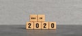 Cubes with the word goals for 2020 - 3D rendered illustration Royalty Free Stock Photo