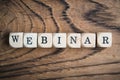 Cubes with word `webinar` Royalty Free Stock Photo