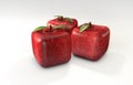 Cubic apples Royalty Free Stock Photo