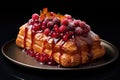 Cubic croissant with raspberry filling