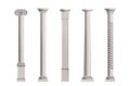 Antique columns 3d realistic vector collection Royalty Free Stock Photo
