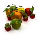 Cubic fruits Royalty Free Stock Photo