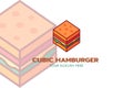 Cubic Hamburger Logo Outline Promo Symbol