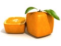 Cubic orange freshness Royalty Free Stock Photo