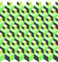 Cubic pattern illusion Royalty Free Stock Photo